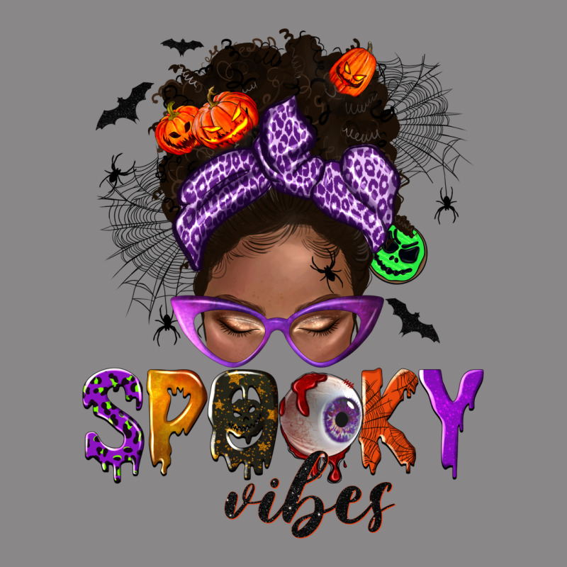 Spooky Vibes Afro Messy Bun Vintage Tee by NancyCooperArtShop | Teevron