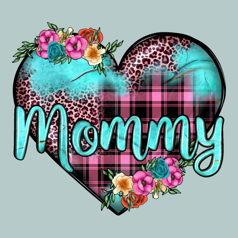 Mommy Leopard Turquoise Heart Heavy Core Tee by JahusDesignShop | Teevron