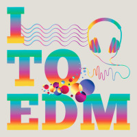I Listen To Edm Rainbow Letters Dj Music Gift Heavy Core Tee | Teevron