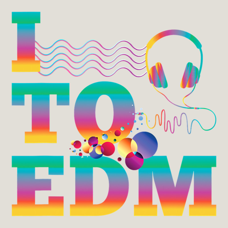 I Listen To Edm Rainbow Letters Dj Music Gift Heavy Core Tee by lanVoArt | Teevron