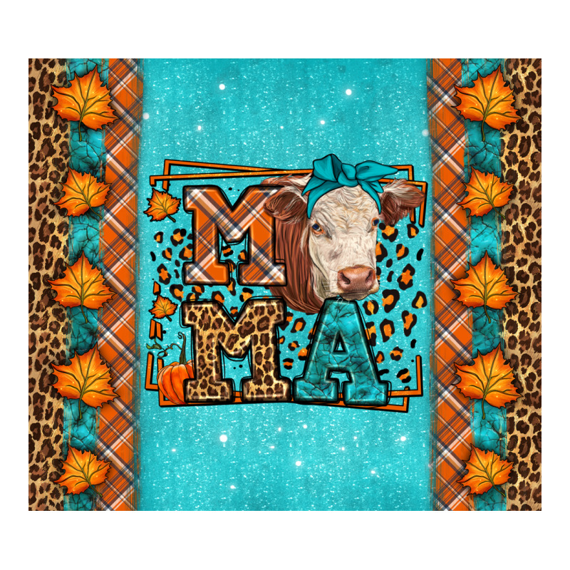 Western Fall Cow Mama Premium Tee by LillyAllenDesigns | Teevron