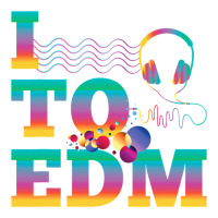 i listen to edm rainbow letters dj music gift | Teevron