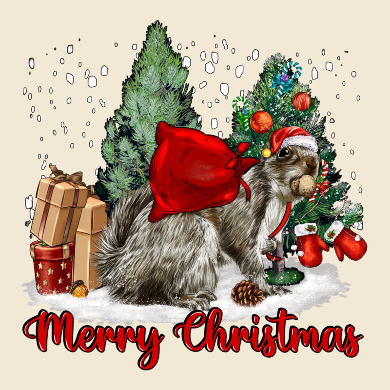Merry Christmas Gray Squirrel Ladies Tee by LillyAllenDesigns | Teevron