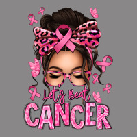 Lets Beat Cancer Afro Messy Bun Vintage Tee | Teevron