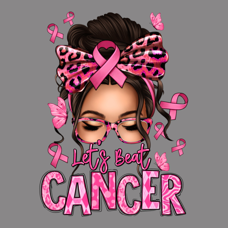 Lets Beat Cancer Afro Messy Bun Vintage Tee by texasbilliewilder | Teevron