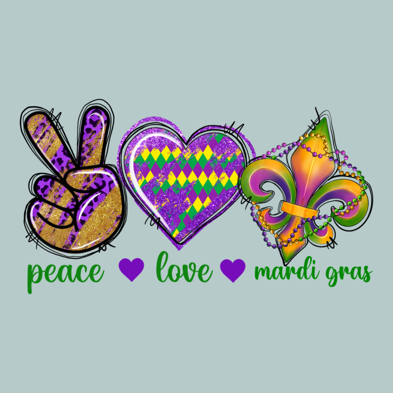 Peace Love Mardi Gras Heavy Core Tee by BundleAndBundleShop | Teevron