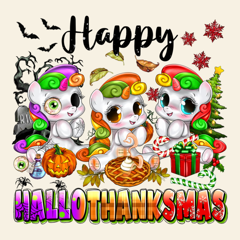 Happy Hallothanksmas Unicorns Vintage Tee by texasbilliewilder | Teevron