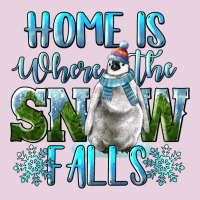 Home Is Where The Snow Falls Winter Penguin Ladies Tee | Teevron