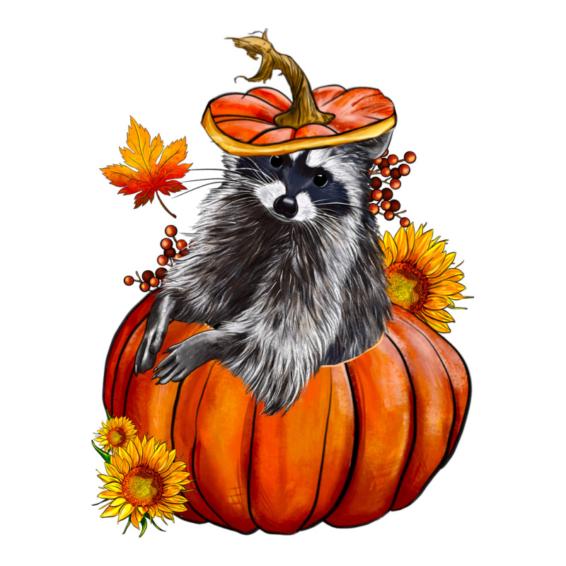 Fall Pumpkin Raccoon Premium Tee by LillyAllenDesigns | Teevron