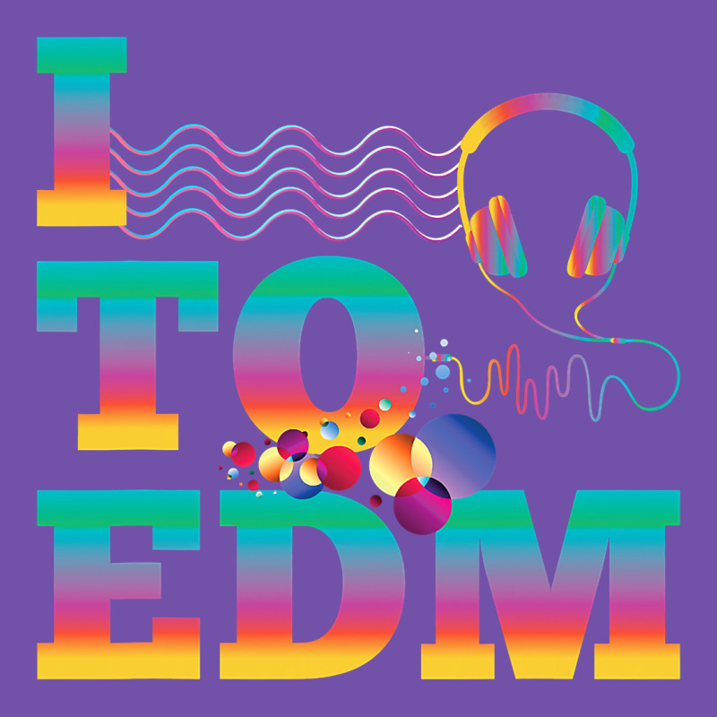 I Listen To Edm Rainbow Letters Dj Music Gift Premium Sweatshirt by lanVoArt | Teevron