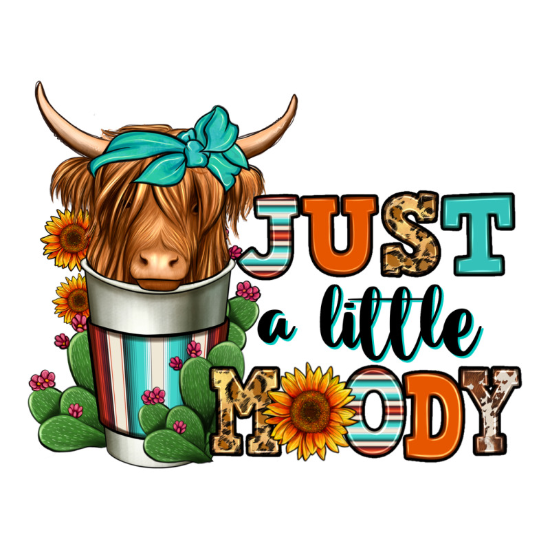 Just A Little Moody Coffee Cup Long Haired Cow Premium Tee by Jasminsmagicworld | Teevron