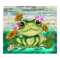 frog with sunflower | Teevron