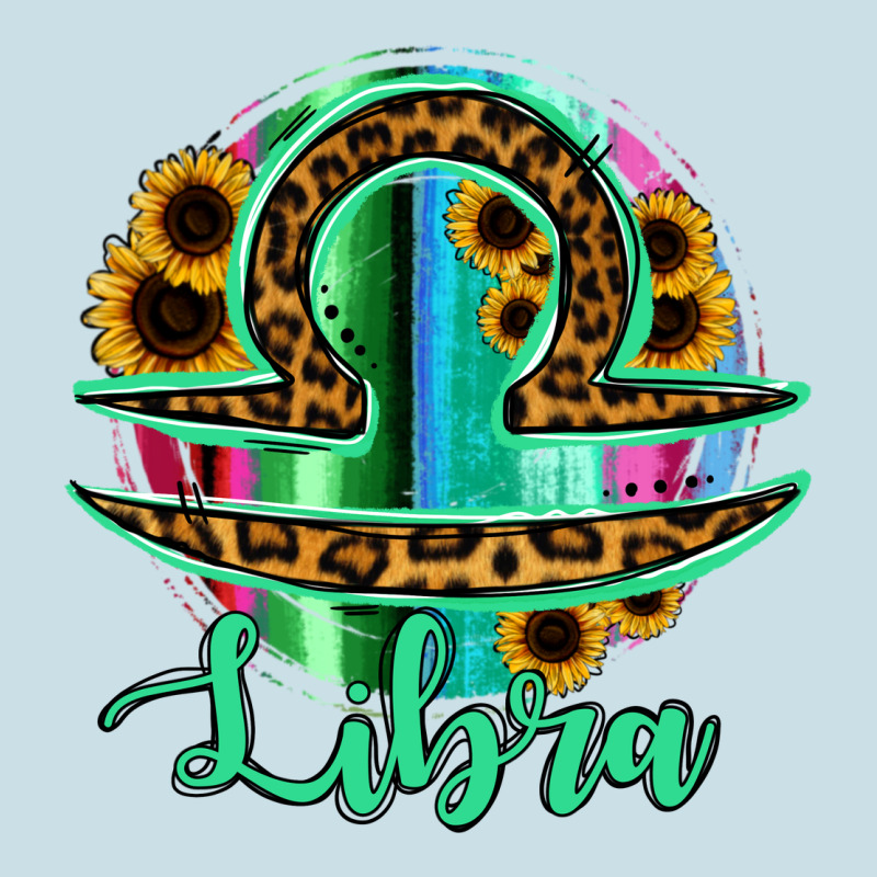 Libra Zodiac Sign Sunflower Leopard Serape Ladies Tee by RanaPortraitStore | Teevron