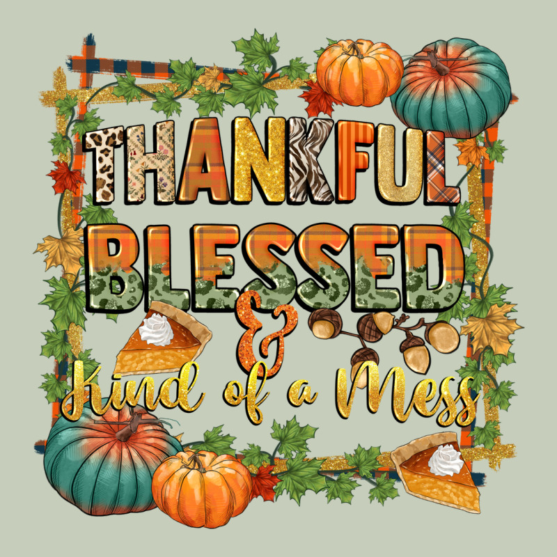 Thankful Blessed And Kind Of A Mess Long Sleeve Tee by CowGirlArtShop | Teevron
