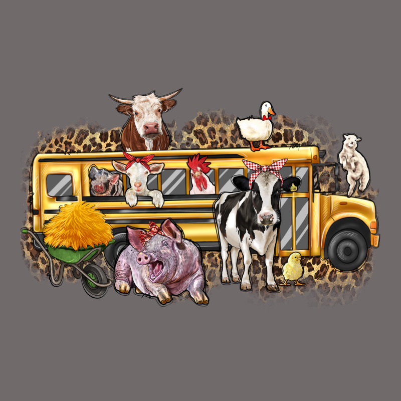 Farm Animals School Bus Urban Heavy Tee by texasbilliewilder | Teevron