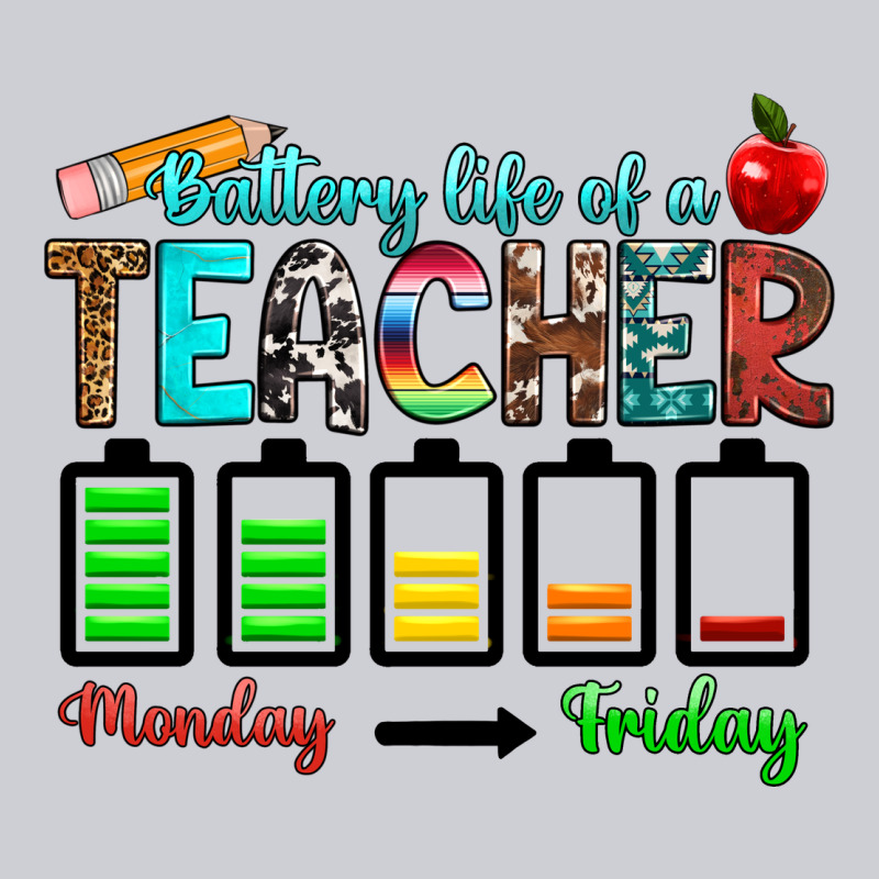 Battery Life Of A Teacher Monday Friday Classic Tee by RanaPortraitStore | Teevron