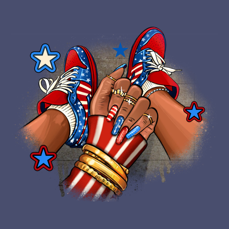 America Afro Girl Sneakers Vintage Tee by RanaPortraitStore | Teevron