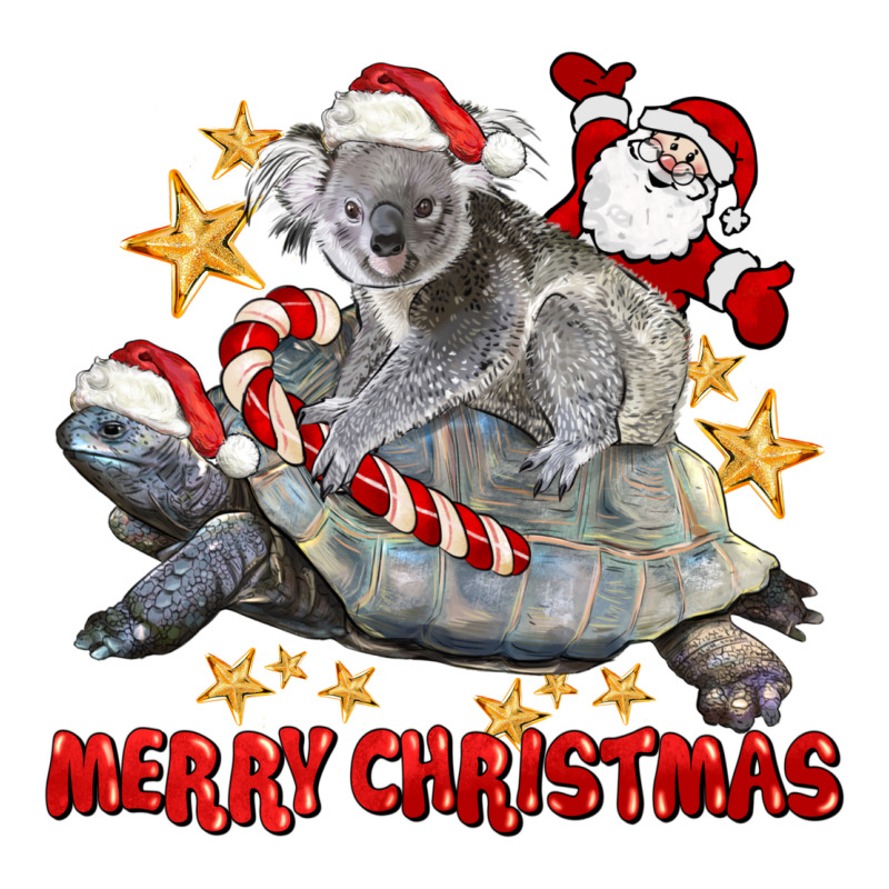 Merry Christmas Tortoise And Koala Ladies Tee by LillyAllenDesigns | Teevron