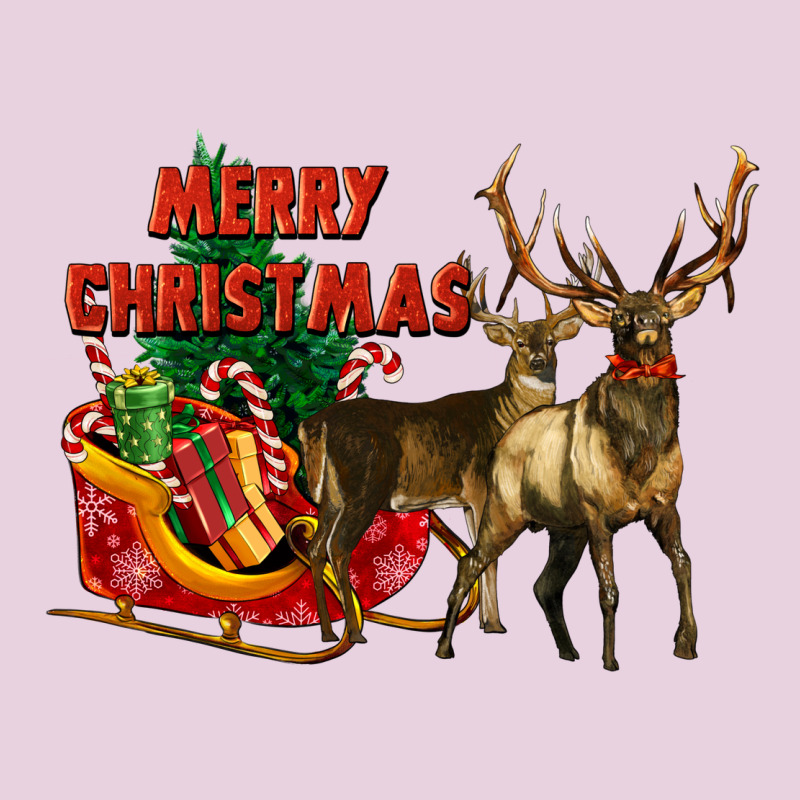 Merry Christmas Two Deers Ladies Tee by LillyAllenDesigns | Teevron