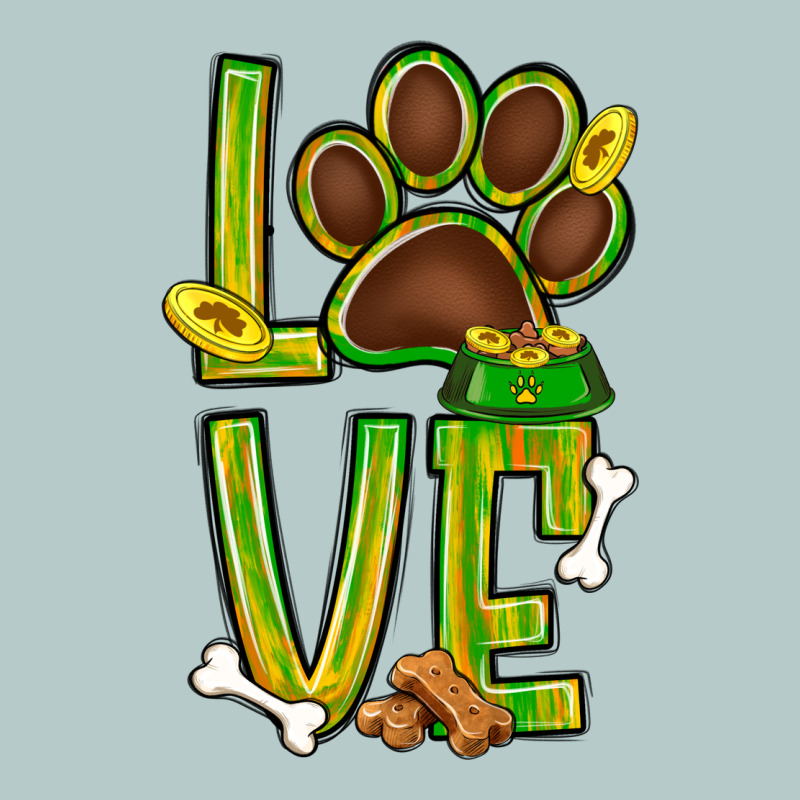Tie Dye St. Patrick's Day Love Dog Paw Heavy Core Tee by BundleAndBundleShop | Teevron