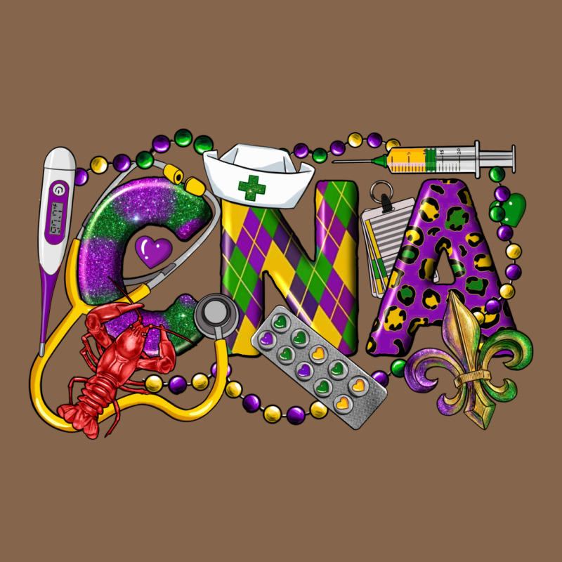 Cna Certified Nursing Assistant Mardi Gras Premium Tee by LillyAllenDesigns | Teevron