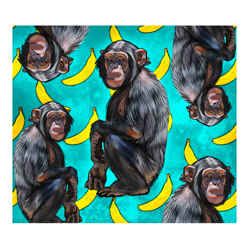 Chimpanzee And Banana Ladies Tee by LillyAllenDesigns | Teevron