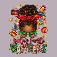 Santa's Favorite Waitress Messy Bun Vintage Tee | Teevron