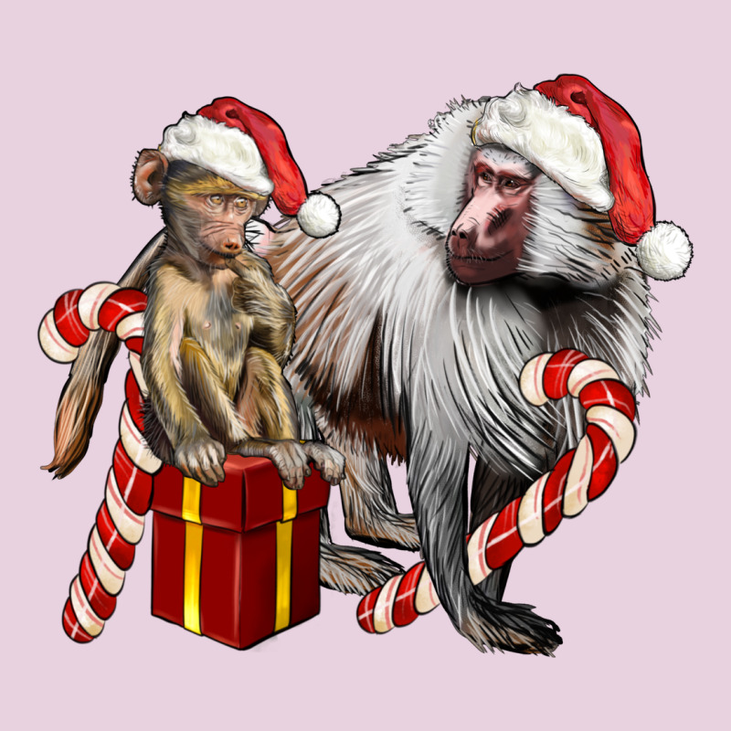 Christmas Baboon Baby And Mama Ladies Tee by LillyAllenDesigns | Teevron