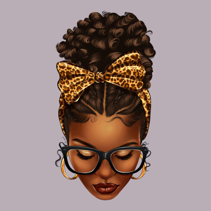 Afro Messy Bun Leopard Bow Vintage Tee by texasbilliewilder | Teevron