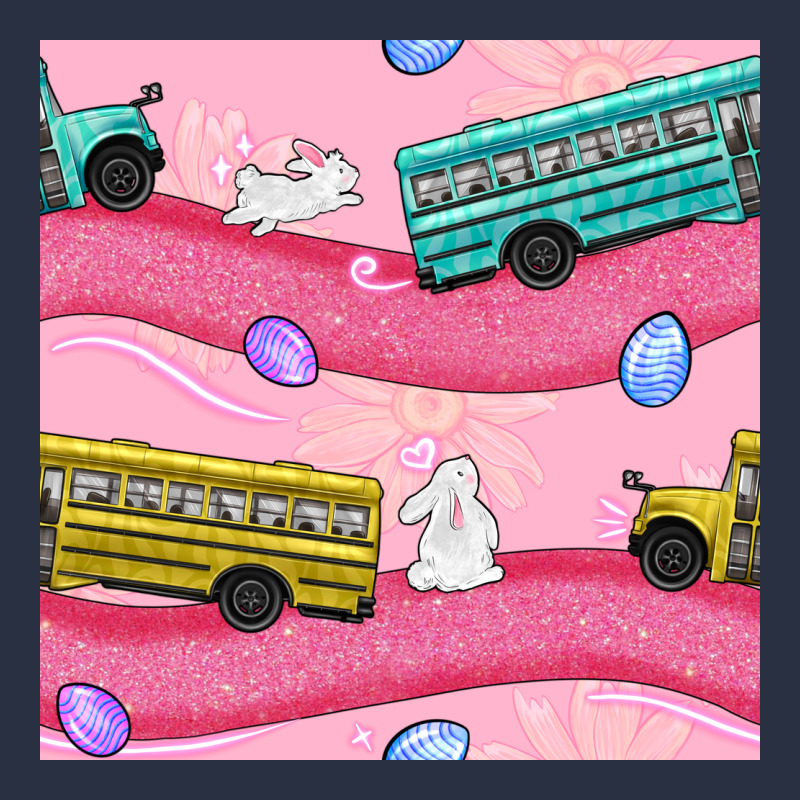 Easter School Bus Seamless Pattern Heavyweight Sweatshirt by BundleAndBundleShop | Teevron