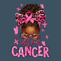 Lets Beat Cancer Afro Messy Bun Urban Heavy Tee | Teevron