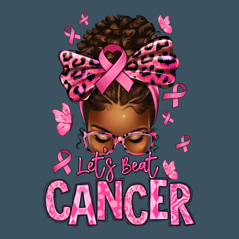 Lets Beat Cancer Afro Messy Bun Urban Heavy Tee by texasbilliewilder | Teevron