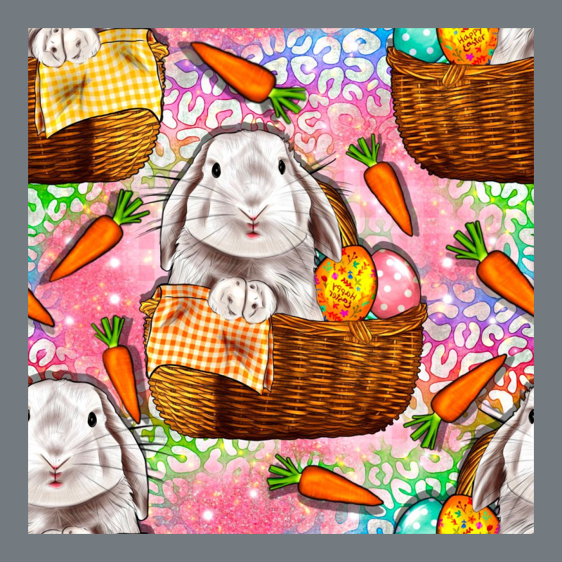 Easter Bunny With Hamper Seamless Pattern Heavyweight Sweatshirt by BundleAndBundleShop | Teevron