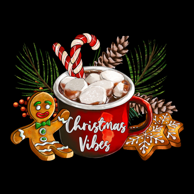 Christmas Vibes Hot Cocoa Ladies Tee by LillyAllenDesigns | Teevron