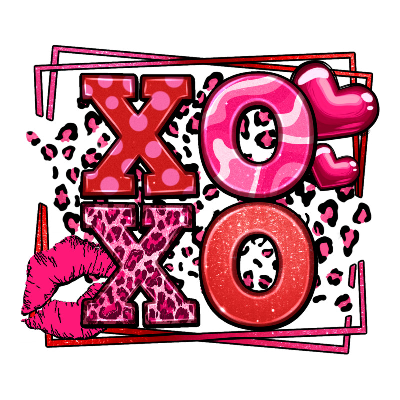 Xoxo Valentine's Day Leopard Frame Premium Tee by LillyAllenDesigns | Teevron