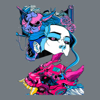 Cyberpunk Aesthetic Samurai Demons Mask Japanese Girl Heavyweight Sweatshirt | Teevron