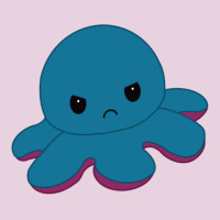 Angry Blue Moody Reversible Octopus Classic Tee | Teevron
