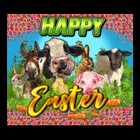 Happy Easter Farm Animals 20oz Skinny Ladies Tee | Teevron