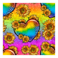 Pride lgbtq leopard hearts and sunflowers seamless | Teevron