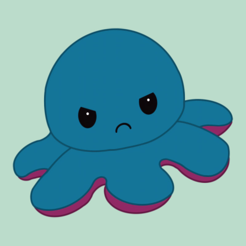 Angry Blue Moody Reversible Octopus Premium Hoodie by lanVoArt | Teevron