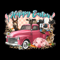 Happy Easter Truck With Easter Farm Animals Ladies Tee | Teevron