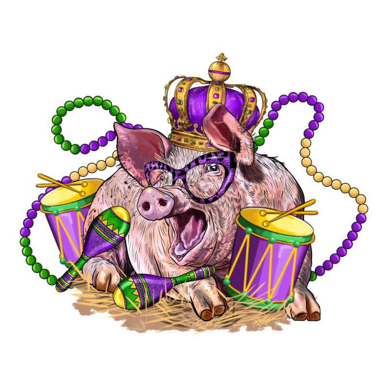 Mardi Gras Pig Ladies Tee by LillyAllenDesigns | Teevron