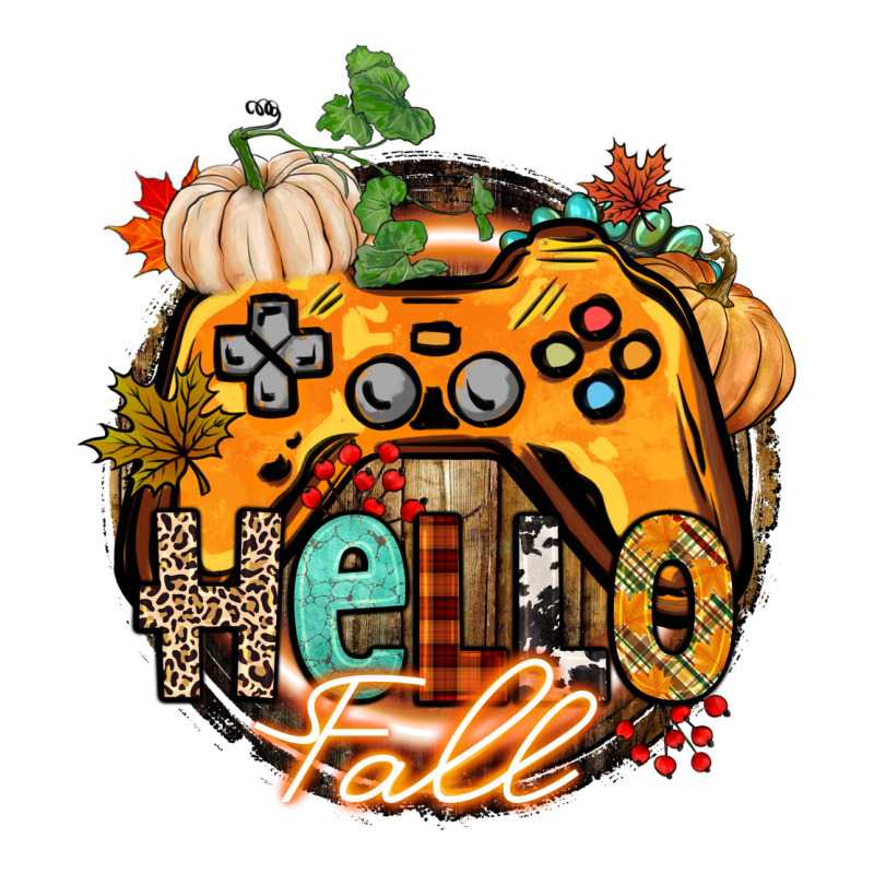 Hello Fall Gamer Long Sleeve Tee by CowGirlArtShop | Teevron