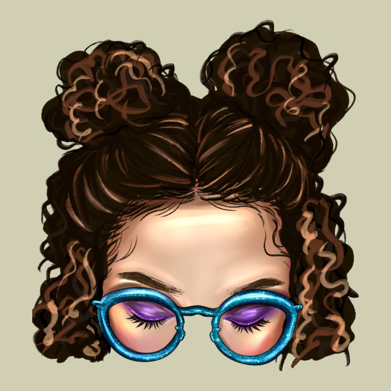 Messy Bun Mom And Glitter Glasses Heavy Core Tee by BundleAndBundleShop | Teevron
