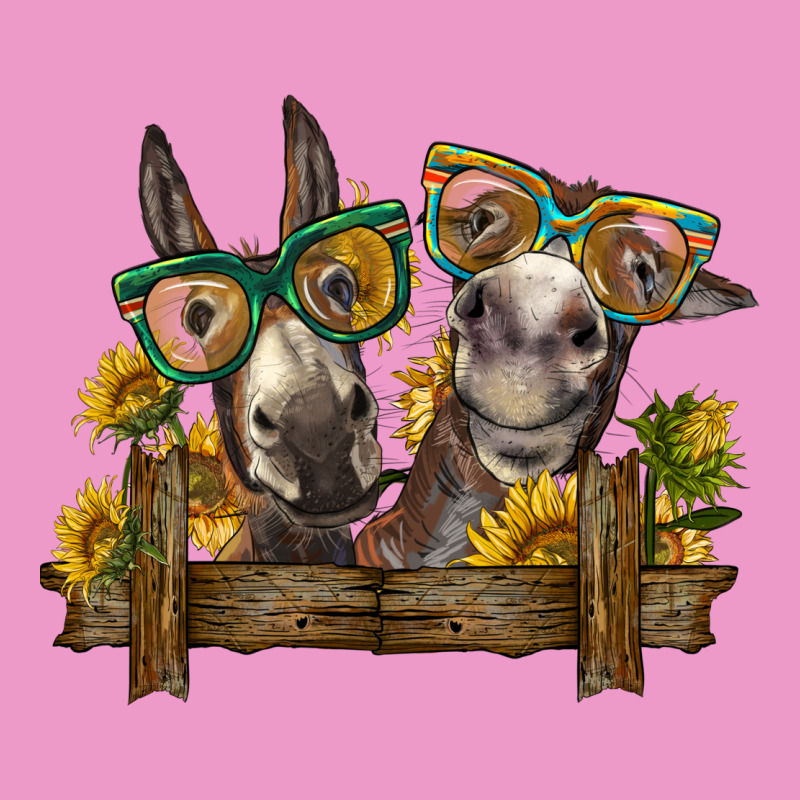 2 Donkeys With Sunflowers Urban Hoodie by BarkalooDesign | Teevron
