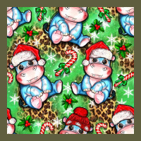 Christmas Cute Hippo Sitting Vintage Tee | Teevron