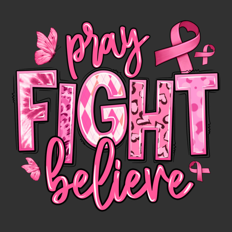 Pray Fight Believe Breast Cancer Urban Heavy Tee by texasbilliewilder | Teevron