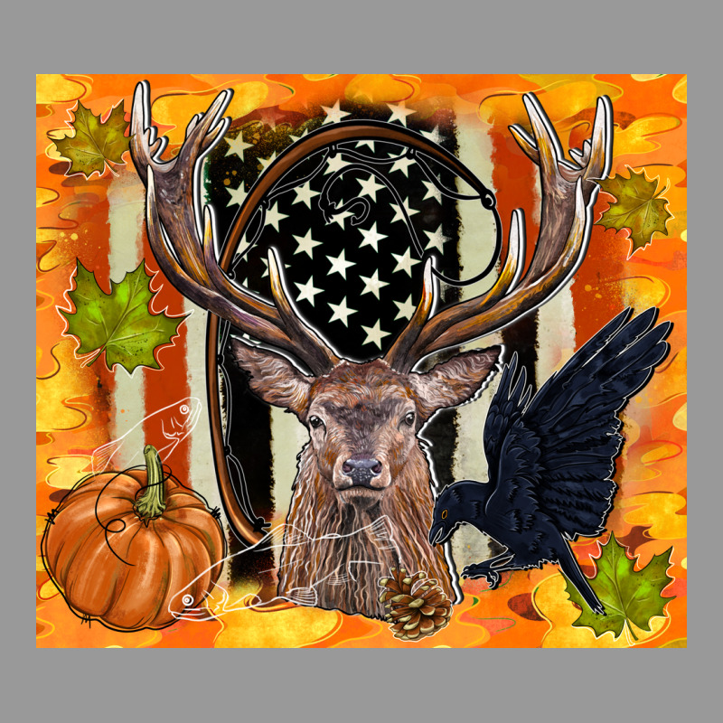 Crow And Deer Hunting Fall Camouflage Vintage Hoodie by TumblerDesignByShophia | Teevron