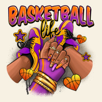 Basketball Life Afro Girl Sneakers Vintage Tee | Teevron