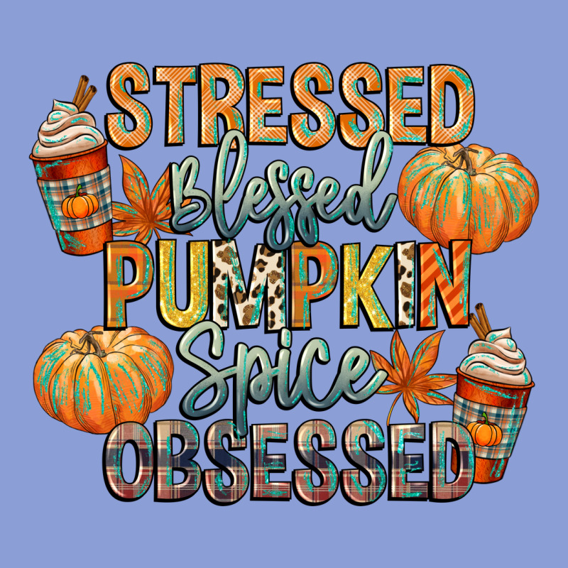 Stressed Blessed Pumpkin Spice Obsessed Long Sleeve Tee by CowGirlArtShop | Teevron